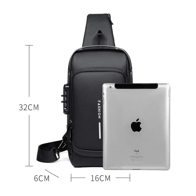 Mochila Anti-Furto com Senha USB Slim Bag - LuziKom