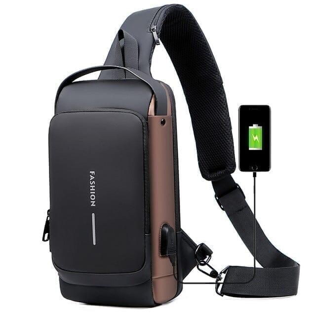 Mochila Anti-Furto com Senha USB Slim Bag - LuziKom