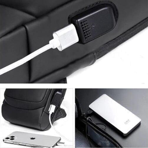 Mochila Anti-Furto com Senha USB Slim Bag - LuziKom